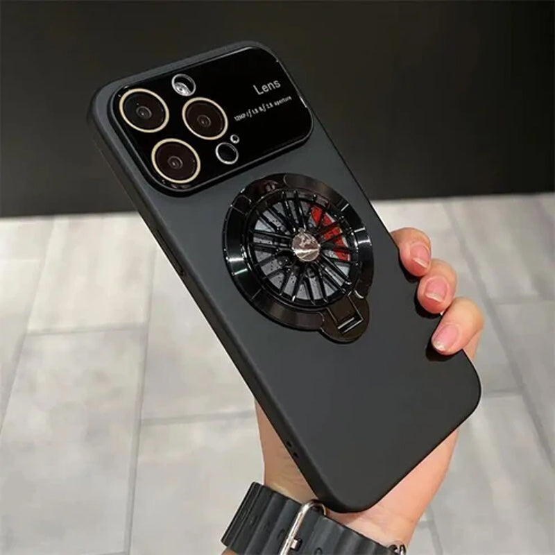 Phone Case with Rotating Gyroscope Phone Stand