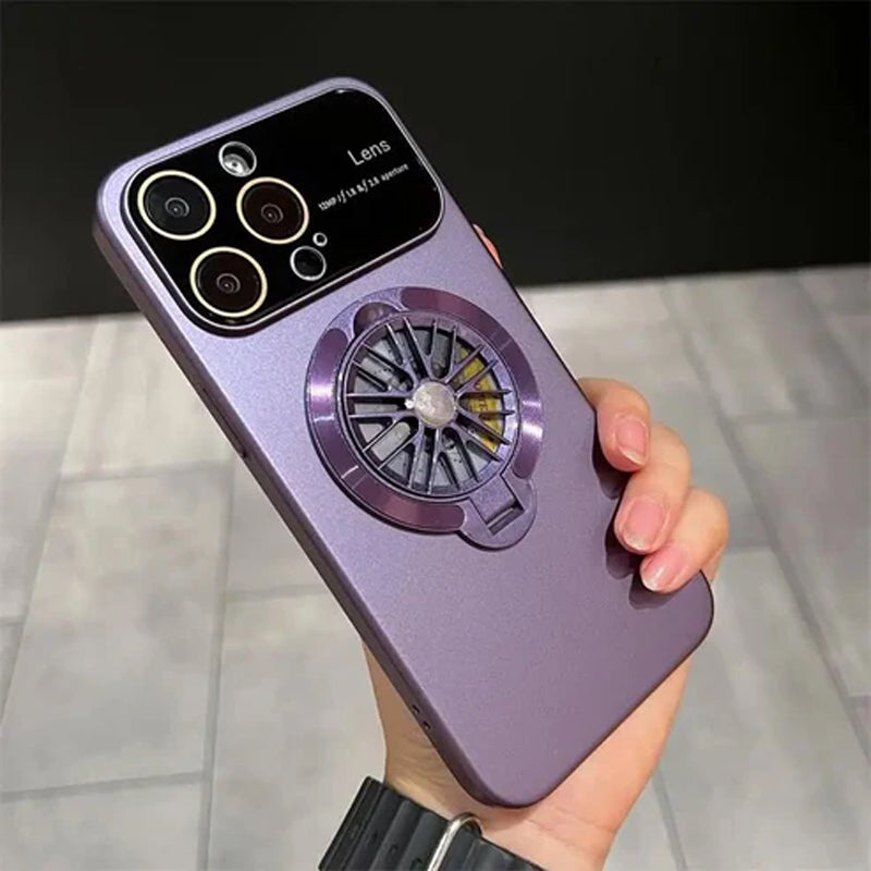 Phone Case with Rotating Gyroscope Phone Stand