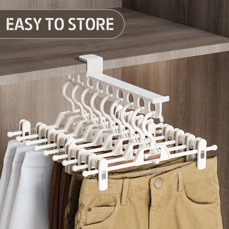 Pull-Out Slide Rail Pants Rack