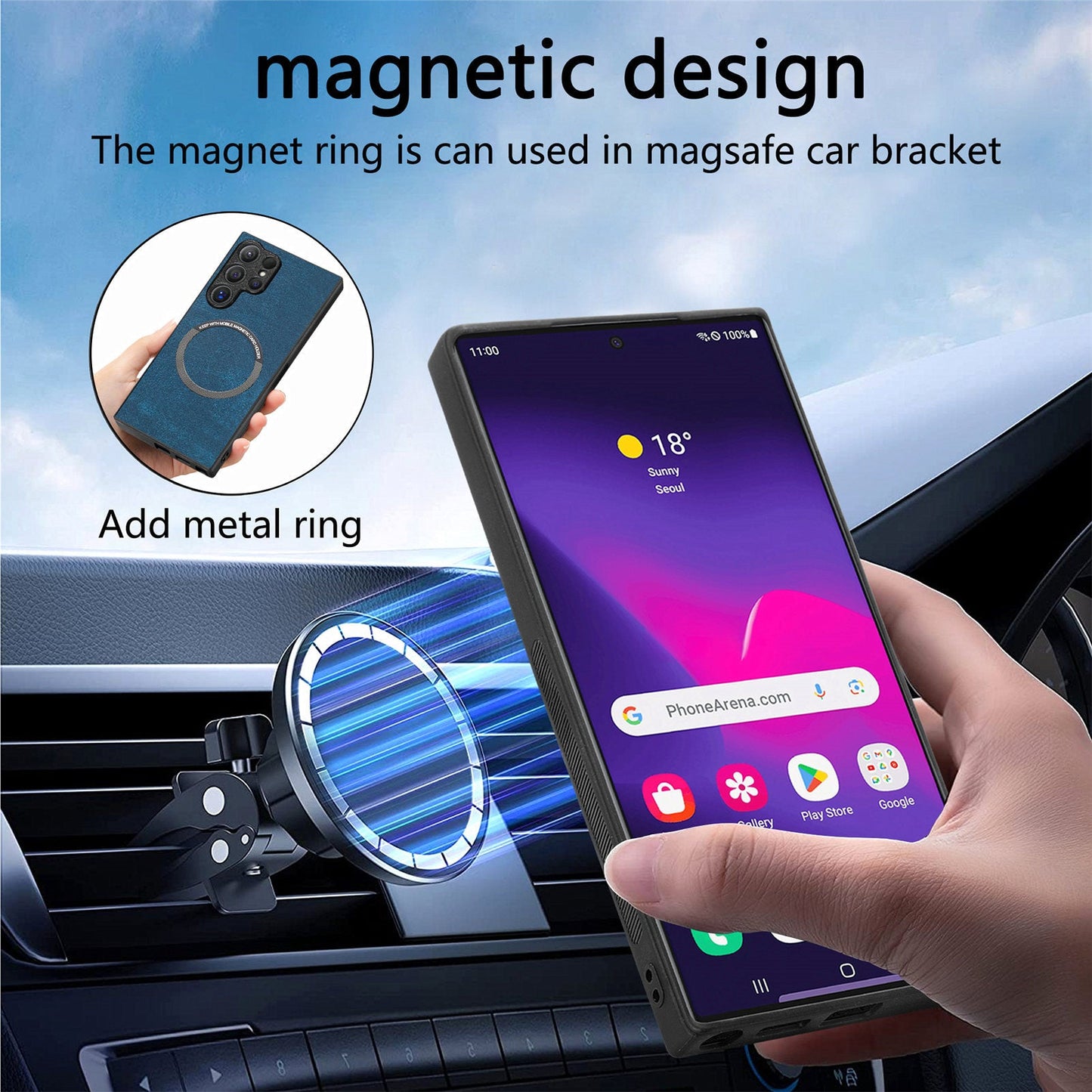 Magnetic, Detachable 2-in-1 Phone Case For Samsung