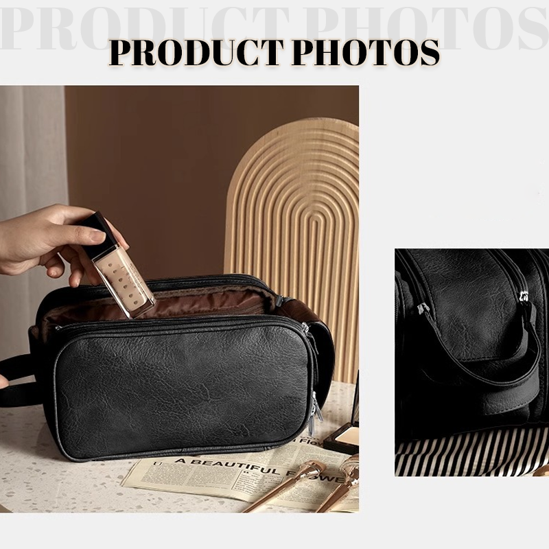 Women's Leather Multifunctional Cosmetic Bag