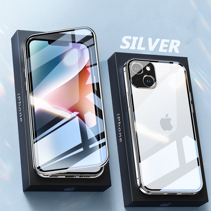 Magnetic Tempered Glass Double-sided Phone Case