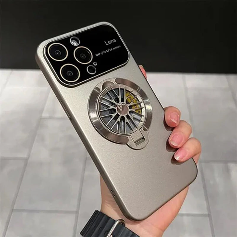 Phone Case with Rotating Gyroscope Phone Stand